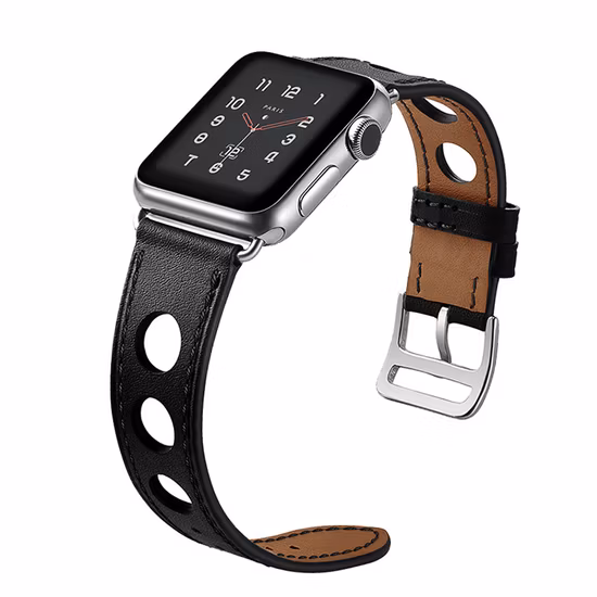 Design de moda pulseira de couro genuíno Apple Watch de boa qualidade com 22 mm de largura